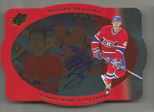 2013-14 Upper Deck SPX Nathan Beaulieu '96/97 Variation Autograph