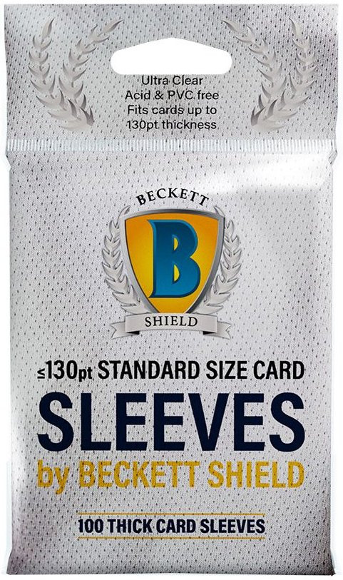 Beckett Shield - 100 CT Thick Sleeves PVC Free - 10 Sealed Packs (1000 sleeves)