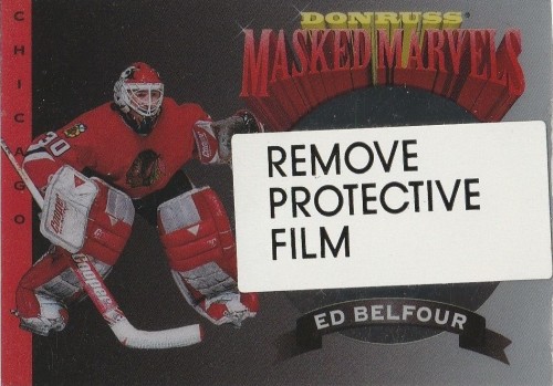 1994-95 Donruss Masked Marvels #1 Ed Belfour Chicago Blackhawks