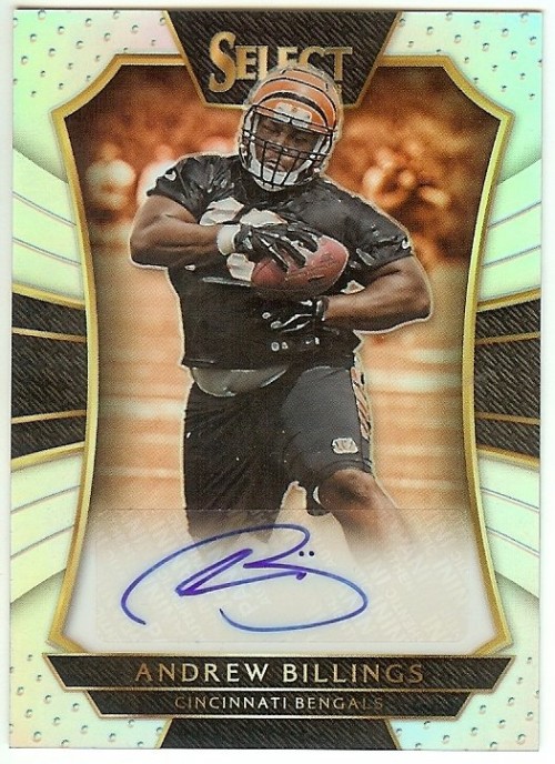 2016 Select Rookie Signatures Prizm Andrew Billings Auto 168/199