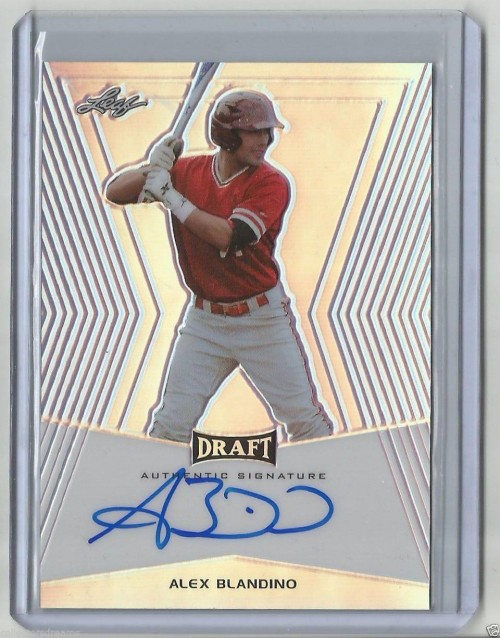 2014 Leaf Metal Draft ALEX BLANDINO Refractor Auto RC *Cincinnati Reds