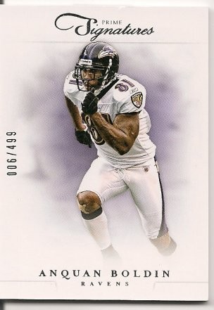 2012 Panini Prime Signatures Anquan Boldin Base Single 006/499