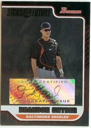 2006 Bowman Brandon Snyder Signs of the Future Autograph