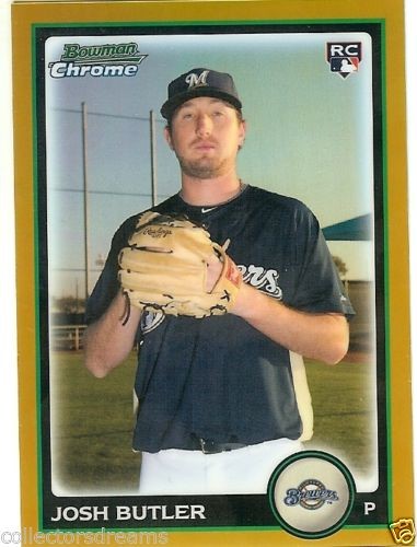 2010 Bowman Chrome Draft Josh Butler Gold Refractor RC Rookie 44/50