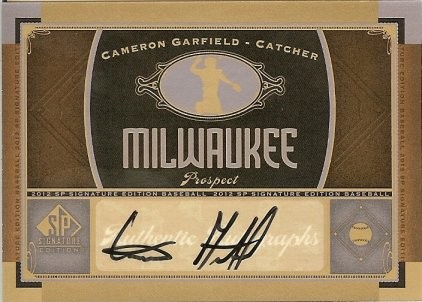 2012 SP Signature Edition Cameron Garfield Autograph