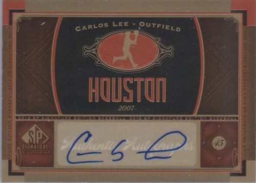2012 SP Signature Edition Carlos Lee Autograph