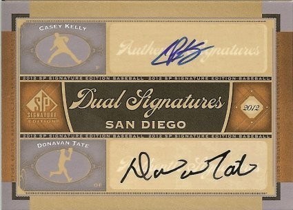 2012 SP Signature Edition Casey Kelly Donavan Tate SP Dual Autograph