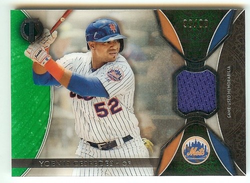 2017 Topps Tribute YOENIS CESPEDES Relic #'d 93/99 Baseball Card New York Mets