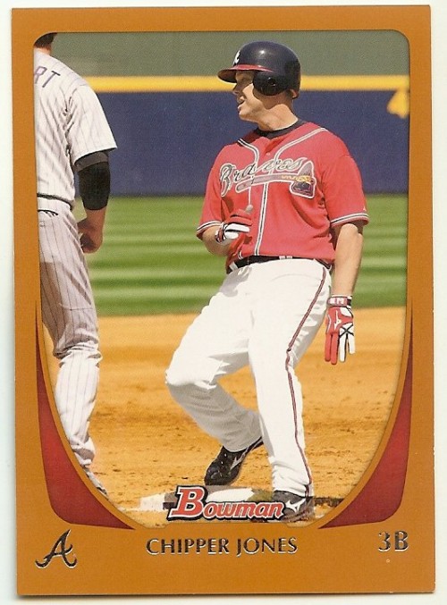 2011 Bowman Orange #17 Chipper Jones 248/250  Atlanta Braves