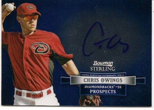 2012 Bowman Sterling Chris Owings Prospect Autograph