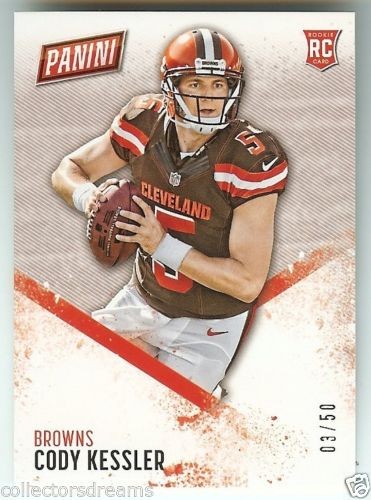 2016 Panini Kickoff Day CODY KESSLER 03/50 SP Rookie Browns Card #50
