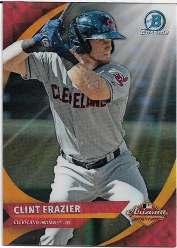 2016 BOWMAN CHROME ARIZONA FALL LEAGUE CLINT FRAZIER INDIANS REFRACTOR
