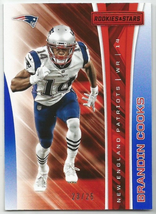 2017 Rookies & Stars Brandin Cooks Patriots #'d 23/25 Card #117