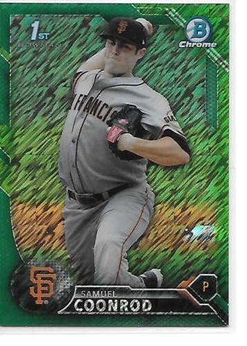 2016 Bowman Chrome Prospects #BCP14 Samuel Coonrod Green Shimmer Refractor 83/99