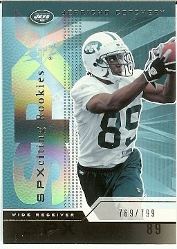 2004 Upper Deck SPX Jerricho Cotchery Rookie 769/799
