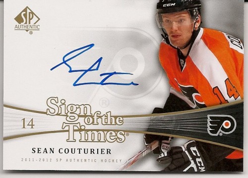 2011-12 SP Authentic Sean Couturier Sign of the Times