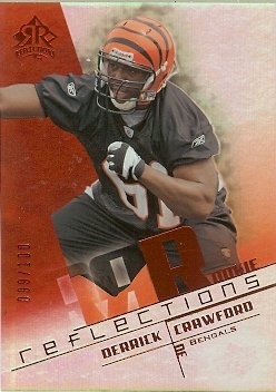 2004 Upper Deck Reflections Derrick Crawford Rookie Red /100