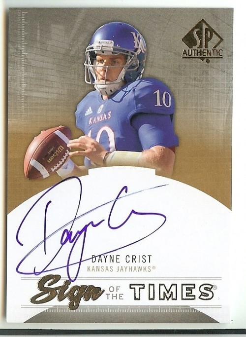 2013 SP Authentic Dayne Crist Sign of the Times Autograph