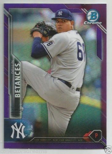 2016 Bowman Chrome DELLIN BETANCES Purple Refractor #63 Yankees 099/250
