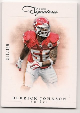 2012 Panini Prime Signatures Derrick Johnson Base Single 311/499