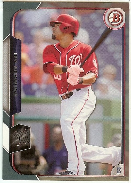 2015 Bowman Ian Desmond Silver Parallel Card #11  #/442/499 Washington Nationals