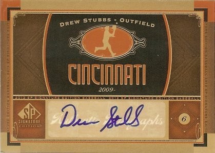 2012 SP Signature Edition Drew Stubbs Autograph