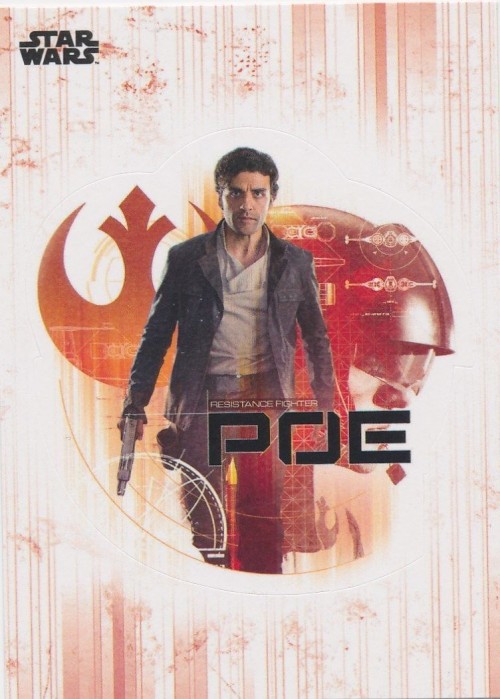 2017 Topps Star Wars Last Jedi STICKER DS-6 POE DAMERON SP