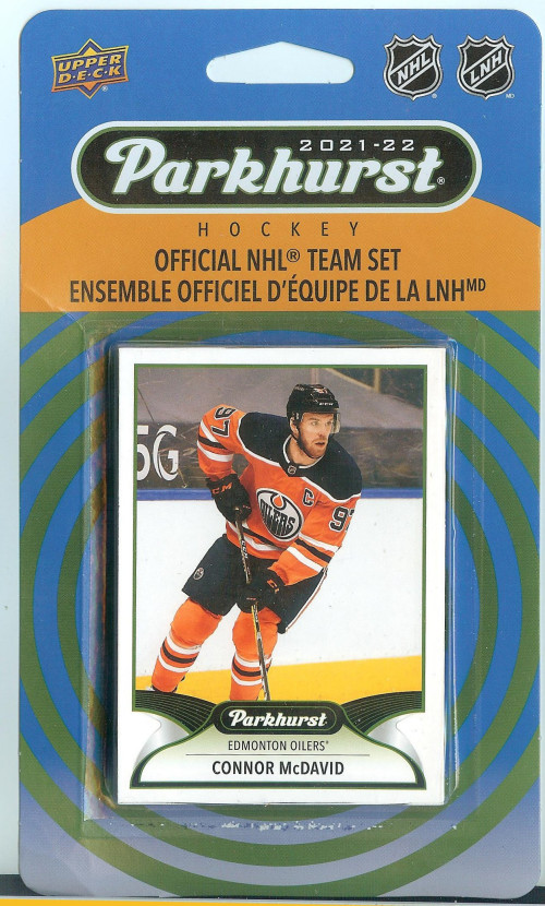 2021-22 UD Parkhurst Edmonton Oilers Team Set 10 Card McDavid Draisaitl