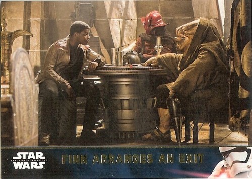 2016 Star Wars The Force Awakens Series Two #52 Finn Arranges an Exit GOLD 072/100