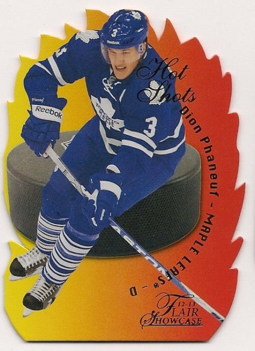 2012-13 UD Fleer Retro Dion Phaneuf Hot Shots SP
