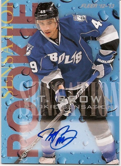 2012-13 UD Fleer Retro J.T. Brown Rookie Sensation Autograph 