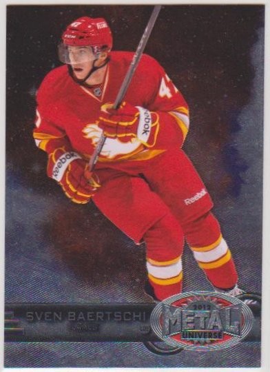 2012-13 UD Fleer Retro Metal Universe Insert Sven Baertschi RC