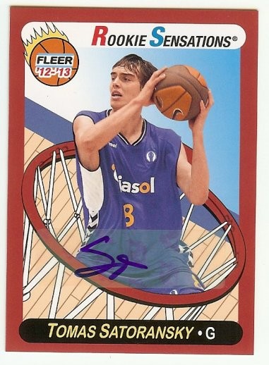 2012-13 UD Fleer Retro Tomas Satoransky Rookie Sensations Autograph