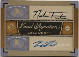 2012 SP Signature Edition Nolan Fontana Karsten Whitson Autograph