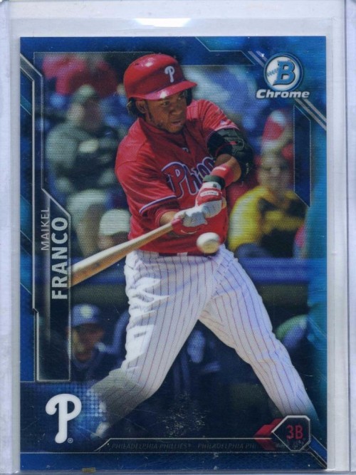 2016 Bowman Chrome MAIKEL FRANCO Prospects Blue Refractor #5  097/150