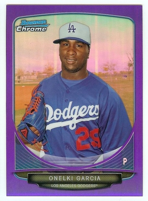 2013 Bowman Chrome Onelki Garcia Purple Refractor  136/199