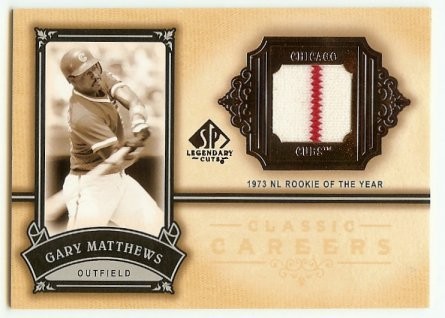 2005 Upper Deck Legendary Cuts Gary Matthews Authentic Game-Worn Memorabilia