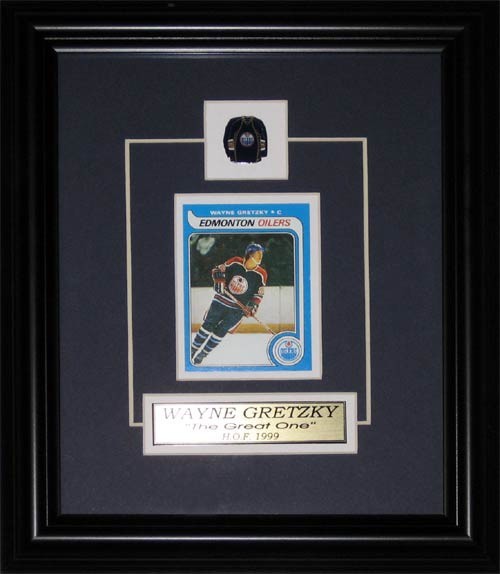 Wayne Gretzky Framed OPC Rookie Reprint Card with Nameplate and Pin