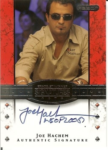 2010 Razor Poker Joe Hachem Bracelet Winner Auto Inscribed