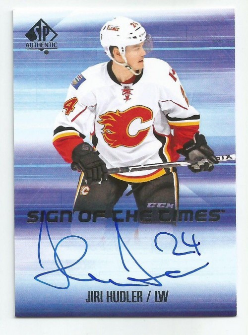 2015-16 SP Authentic JIRI HUDLER Sign of the Times Calgary SOTT-JH