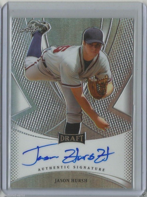 2013 LEAF METAL DRAFT JASON HURSH PRIZM AUTOGRAPH AUTO ROOKIE BRAVES