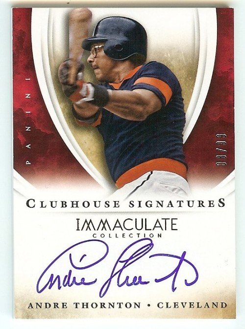 2014 Panini Immaculate Andre Thornton Signatures 08/99