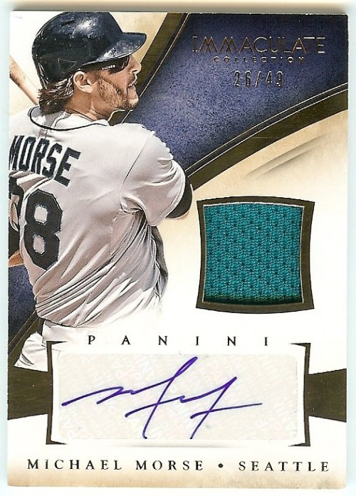 2014 Panini Immaculate Michael Morse Auto Jersey /49