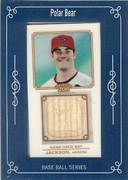 2010 Topps T206 Polar Bear Framed Conor Jackson Game Used Bat