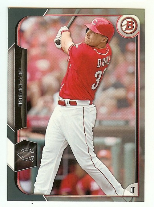 2015 Bowman Baseball Silver #4 Jay Bruce 090/499 Cincinnati Reds