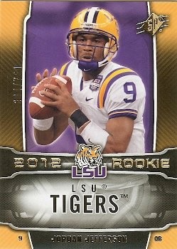 2012 SPX Jordan Jefferson Rookie 664/750