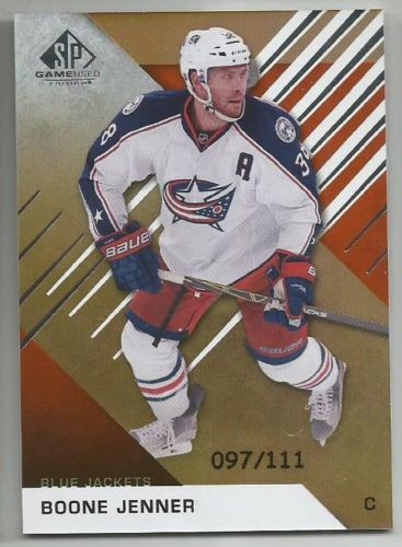 2016-17 SP GAME USED BOONE JENNER CARD #61 SERIAL #'d 097/111