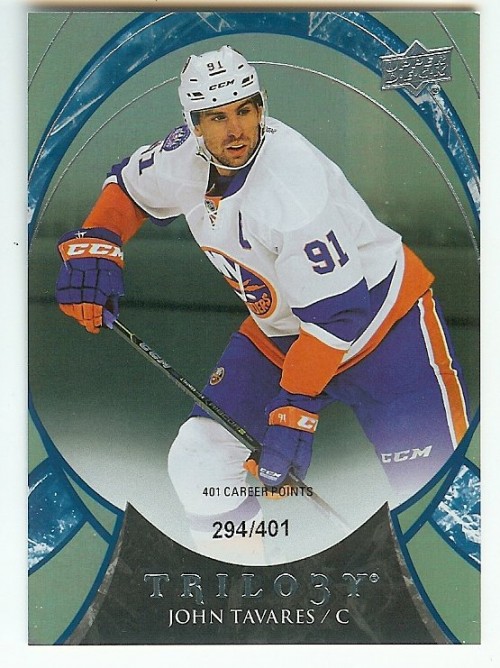 2015-16 UD Trilogy John Tavares Blue Stats #'d 294/401