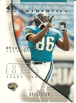 2004 Upper Deck SP Authentic Brian Jones Rookie Authentics 0835/1199