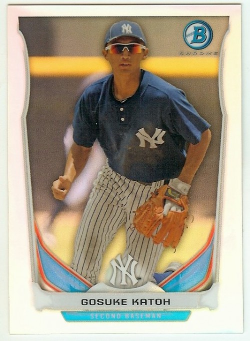 2014 Bowman Chrome Prospects Refractor #BCP56 Gosuke Katoh 319/500 Yankees